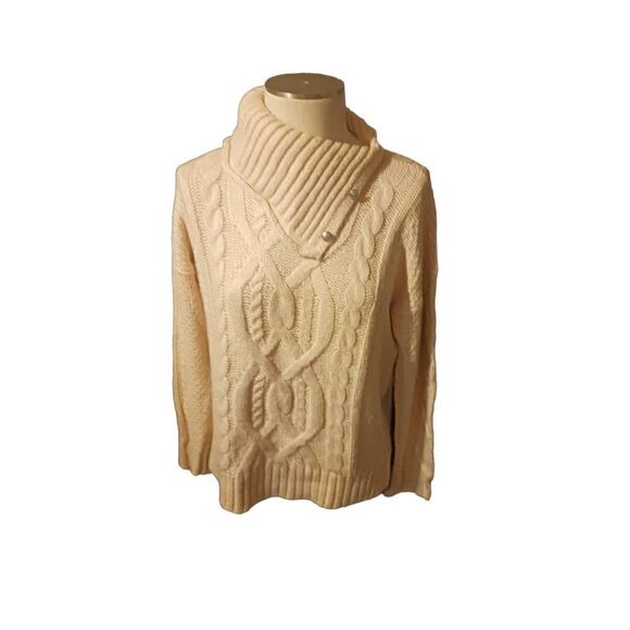 Ralph Lauren cowl neck soft pink chunky sweater - Picture 5 of 6